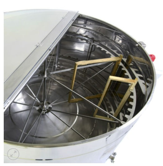 125-60-RG 60 frames, frame height: 14-18 cm, radial honey extractor, motor drive