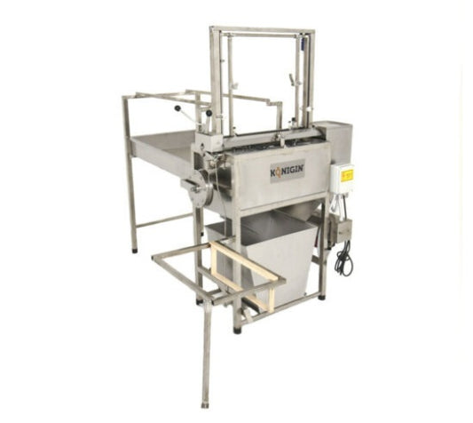 FG-K-F Semi automatic uncapping machine with heated swinging knives, with 1m tank and frame holder